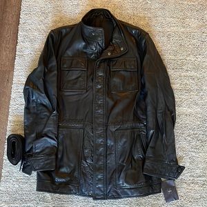 Zegna leather jacket